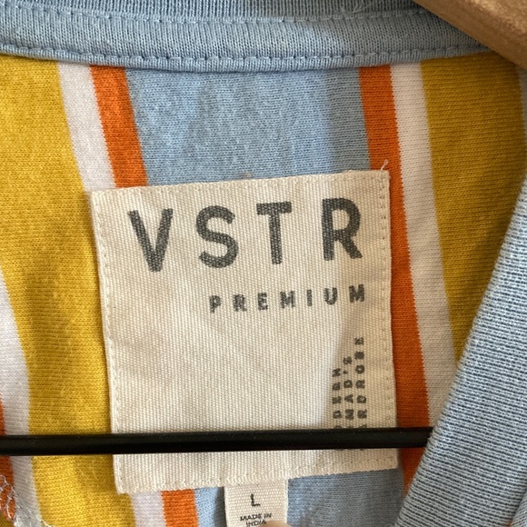 VSTR Striped Short Sleeve T-Shirt Size Large - Picture 5 of 11